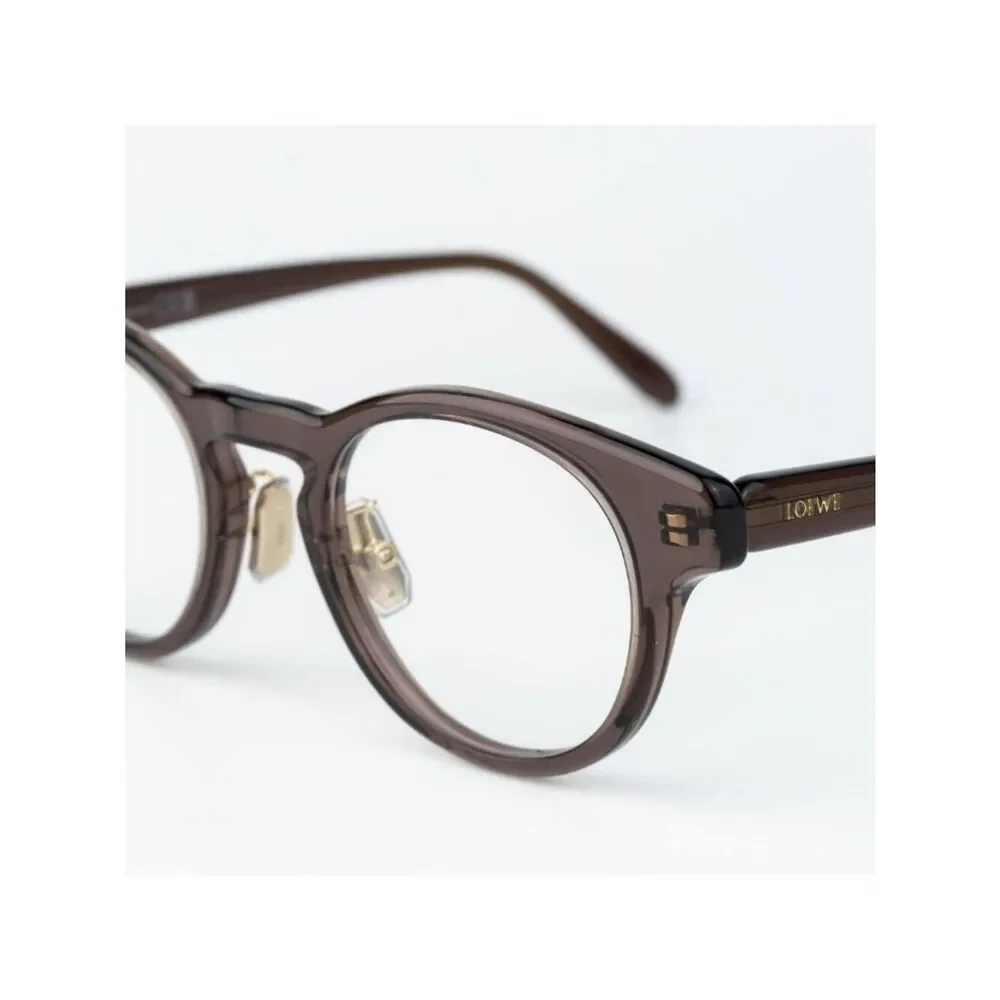 Loewe Women Eyeglasses Brown Round LW50085F 050 NEW AUTHENTIC